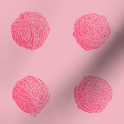 little yarn balls - millennial pink
