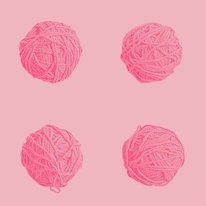little yarn balls - millennial pink