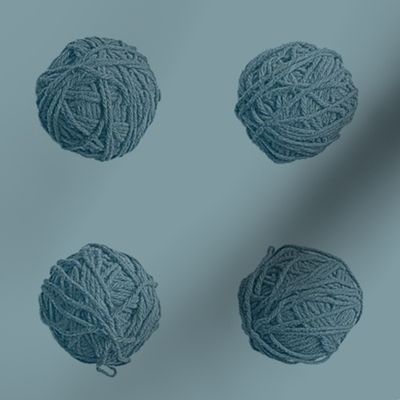 little yarn balls in Noir blues