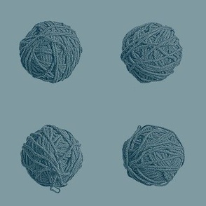 little yarn balls in Noir blues