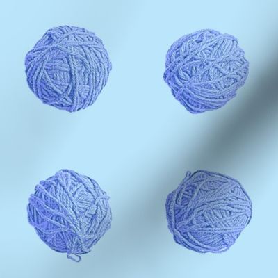little yarn balls - summercolors blues