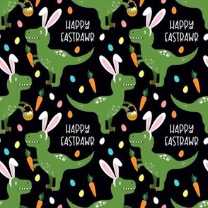 Happy Eastrawr Funny T-rex Easter Spring black