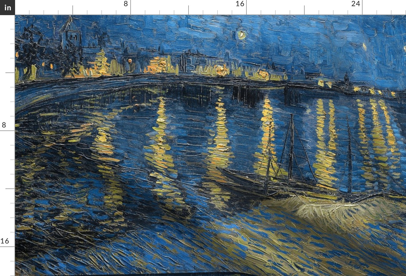 Starry Night over the Rhone (36"x28") soft colors