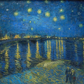 Starry Night over the Rhone (36"x28") bright colors