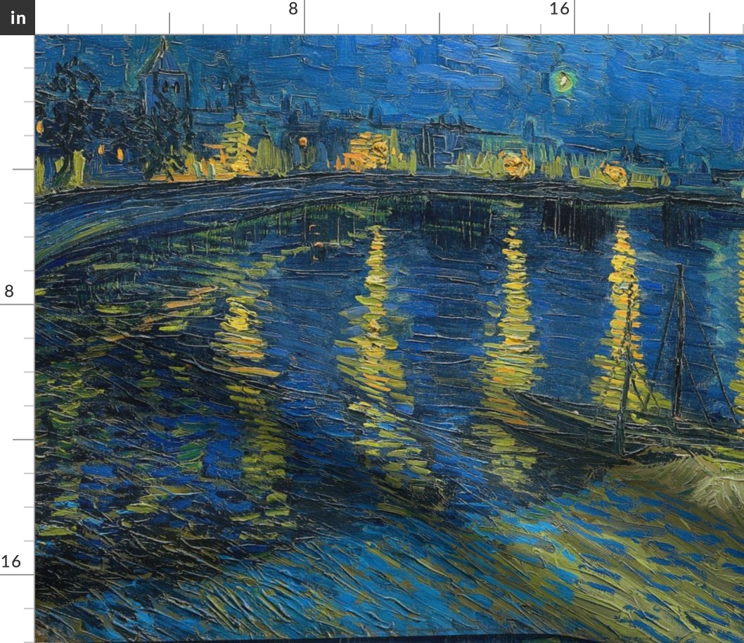 Starry Night over the Rhone (36"x28") bright colors