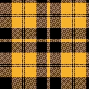 yellow and black cheer tartan, 4.5" 