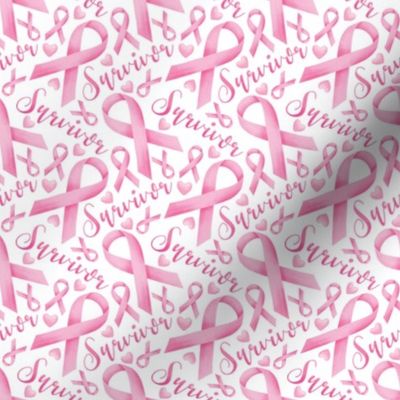 Breast cancer survivor pink ribbon