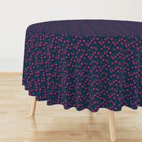 Cherry Scatter on Midnight Blue - Small Scale