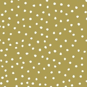 hand-drawn dots on olive