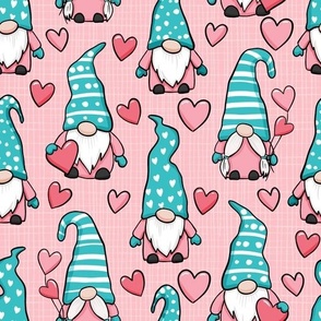 Valentine gnomes S22 turquoise blush pink