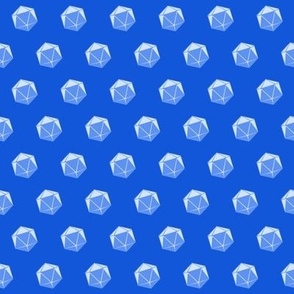 Bright blue simple D20 pattern