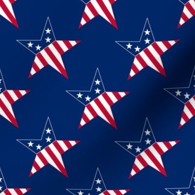 Small scale • American flag blue background