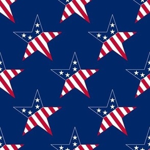 Small scale • American flag blue background