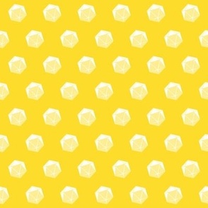 Lemon yellow simple D20 pattern