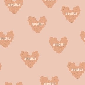 amour heart on candy pink