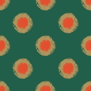 Rough Ring Dots - Forest (Spanish Olive)