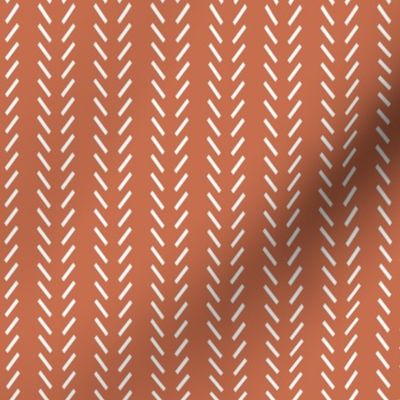Terracotta herringbone pattern