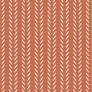 Terracotta herringbone pattern