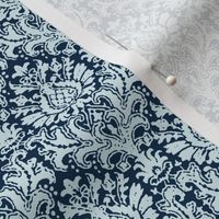 India Damask blue