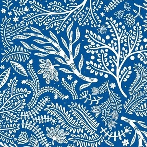 Botanical print Blue 