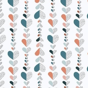 Hearts and dots Vertical - neutrals