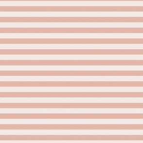 Horizontal Bengal Stripe Pattern - Champagne and Blushing Rose
