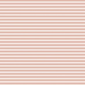 Small Horizontal Bengal Stripe Pattern - Champagne and Blushing Rose
