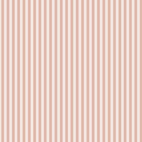 Small Vertical Bengal Stripe Pattern - Champagne and Blushing Rose