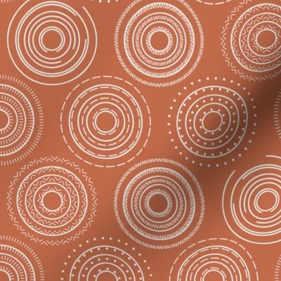 Terracotta Happy Abstract Circles