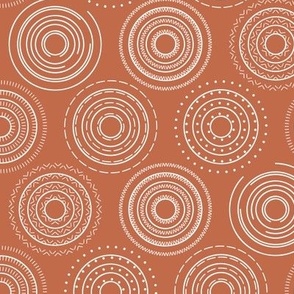 Terracotta Happy Abstract Circles