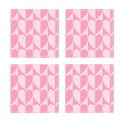 Mod Geo Hearts-Retro-60s 70s-Geometric-Pink-Valentines Day-Medium