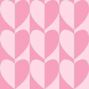 Mod Geo Hearts / Sakura / Mid Mod / Geometric / Pink / Valentine's Day / Medium