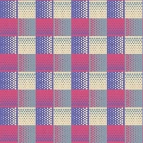 Dotted gingham check dark with Very Peri blue Pantone color of the year 2022 Small scale