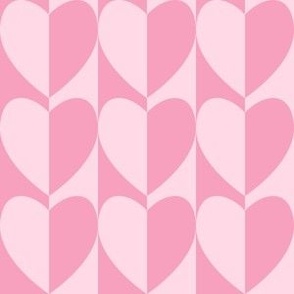 Mod Geo Hearts / Sakura / Mid Mod / Geometric / Pink / Valentine's Day / Small