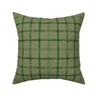 Watercolor Christmas Plaid Light green on Sage Matching with petal solids Medium scale