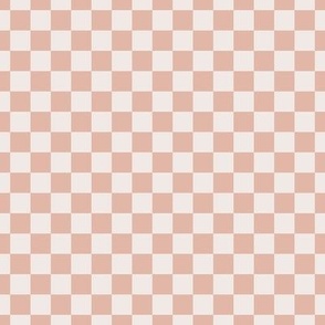 Checker Pattern - Champagne and Blushing Rose