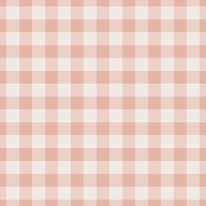 Gingham Pattern - Champagne and Blushing Rose