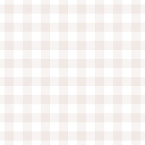 Gingham Pattern - Champagne and White