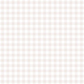Small Gingham Pattern - Champagne and White