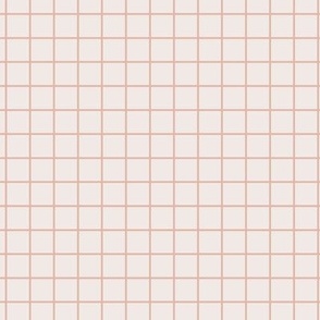 Grid Pattern - Champagne and Blushing Rose