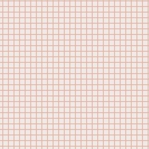Small Grid Pattern - Champagne and Blushing Rose