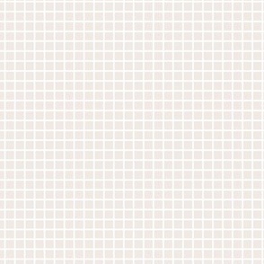Small Grid Pattern - Champagne and White