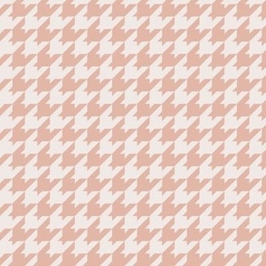 Houndstooth Pattern - Champagne and Blushing Rose