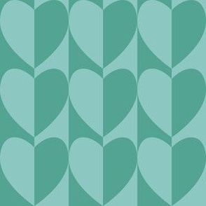 Mod Geo Hearts / Chloe / Mid Mod / Geometric / Teal / Valentine's Day / Small