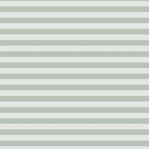 Horizontal Bengal Stripe Pattern - Lilly White and Grey Rainmist