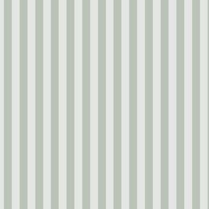 Vertical Bengal Stripe Pattern - Lilly White and Grey Rainmist