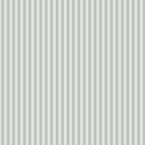 Small Vertical Bengal Stripe Pattern - Lilly White and Grey Rainmist
