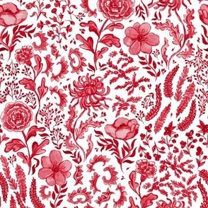 Porcelain Floral Red