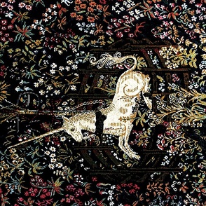 The Unicorn is in Captivity and No Longer Dead - Medieval Tapestry