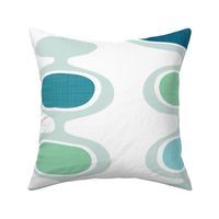 palm springs retro bubbles - jade abstract curves - coastal wallpaper